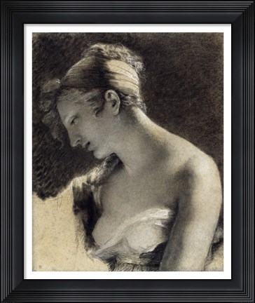 Framed Head of a Woman: Study for The Happy Mother Print