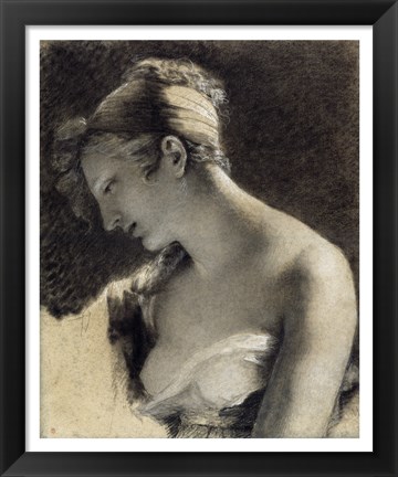 Framed Head of a Woman: Study for The Happy Mother Print