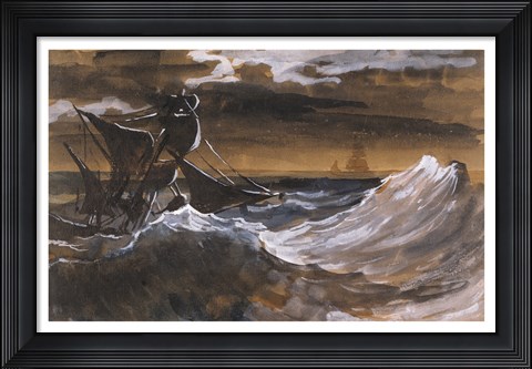 Framed Sailboat on the Sea Print