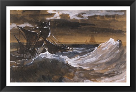 Framed Sailboat on the Sea Print