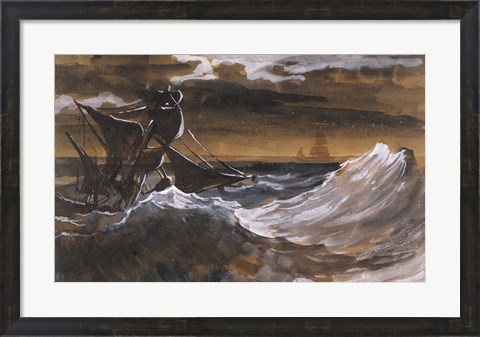 Framed Sailboat on the Sea Print
