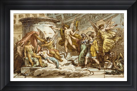 Framed Allegory on the Life of Canova Print