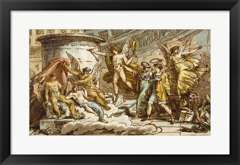 Framed Allegory on the Life of Canova Print