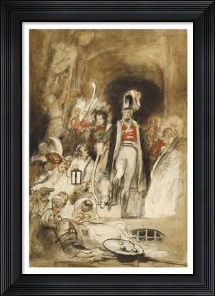 Framed Study for Sir David Baird Discovering the Body of Tipu Sahib Print