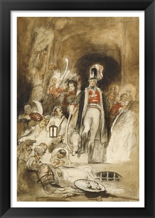 Framed Study for Sir David Baird Discovering the Body of Tipu Sahib Print