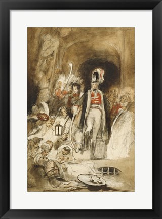 Framed Study for Sir David Baird Discovering the Body of Tipu Sahib Print