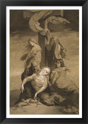 Framed Lamentation at the Foot of the Cross Print