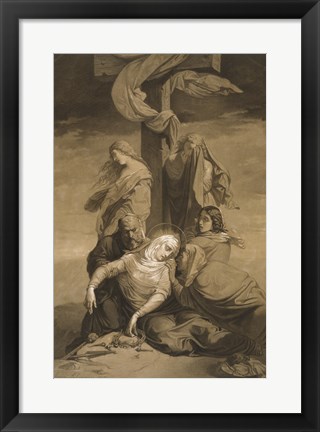 Framed Lamentation at the Foot of the Cross Print