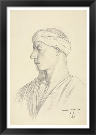 Framed Portrait of an Egyptian Fellah Print