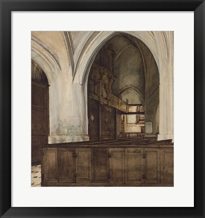 Framed Interior of Abbey of Aramont at Verberie Print