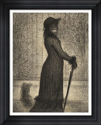 Framed Woman Strolling Print
