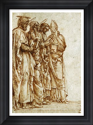 Framed Study of Four Saints Print