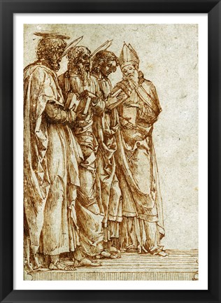 Framed Study of Four Saints Print