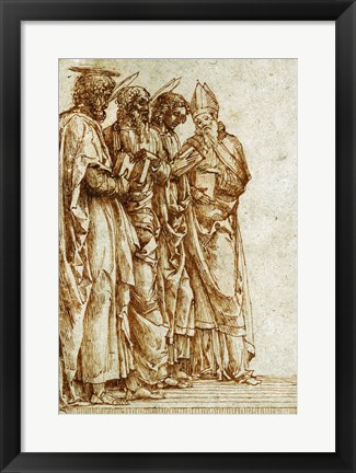 Framed Study of Four Saints Print