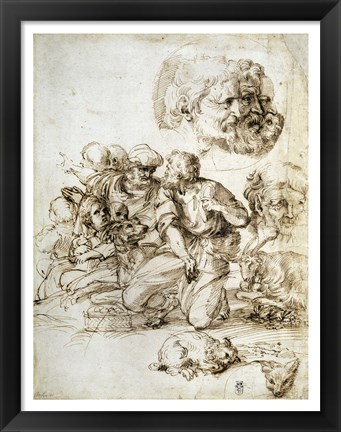 Framed Group of Shepherds, and Other Studies Print