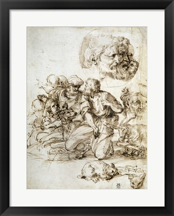 Framed Group of Shepherds, and Other Studies Print