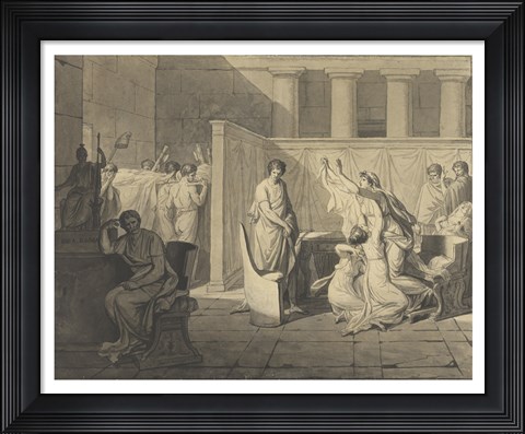 Framed Lictors Carrying Away the Bodies of the Sons of Brutus Print