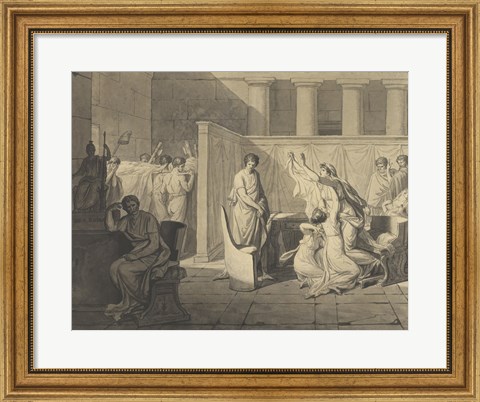 Framed Lictors Carrying Away the Bodies of the Sons of Brutus Print