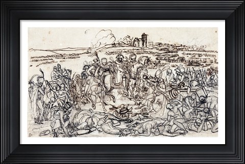 Framed Napoleon at the Battlefield of Eylau Print