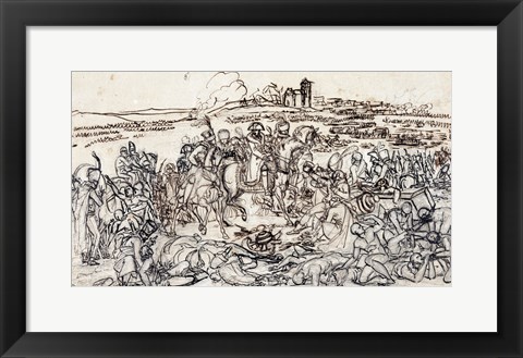 Framed Napoleon at the Battlefield of Eylau Print