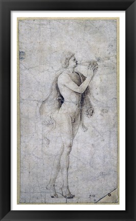 Framed Satyr Playing an Aulos Print