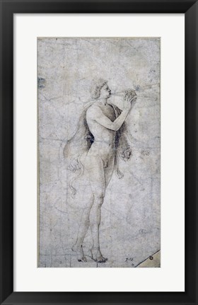 Framed Satyr Playing an Aulos Print