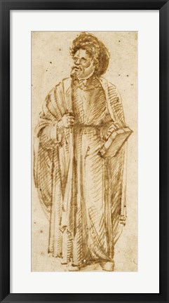 Framed Standing Man Wearing A Turban Print