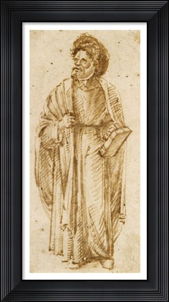 Framed Standing Man Wearing A Turban Print