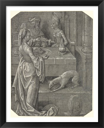 Framed Salome with the Head of John the Baptist Print