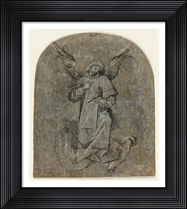 Framed Study of an Angel Print