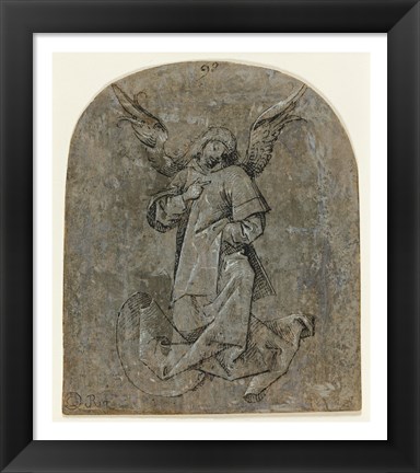 Framed Study of an Angel Print