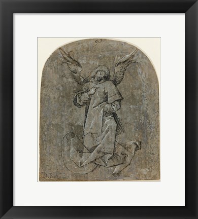 Framed Study of an Angel Print