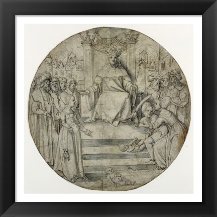 Framed Judgment of Solomon Print