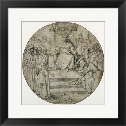 Framed Judgment of Solomon Print