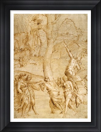 Framed Hunting Scene Print