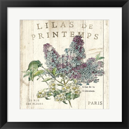 Framed Lilas de Printemps Print