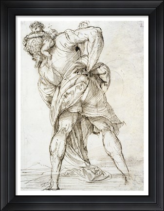 Framed Saint Christopher Print