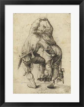 Framed Dancing Peasant Couple Print