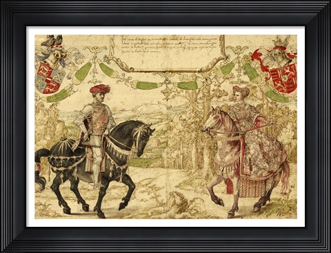 Framed Johan IV van Nassau and His Wife Maria van Loon-Heinsberg Print