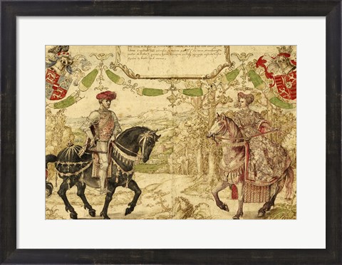 Framed Johan IV van Nassau and His Wife Maria van Loon-Heinsberg Print