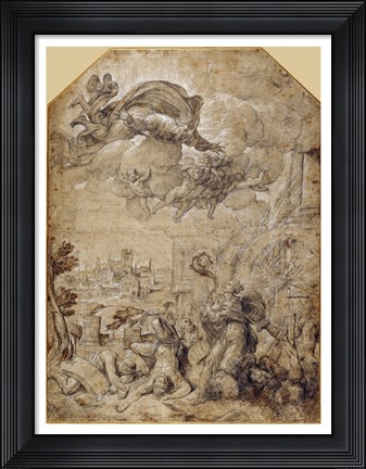 Framed Saint Catherine of Alexandria at the Wheel Print