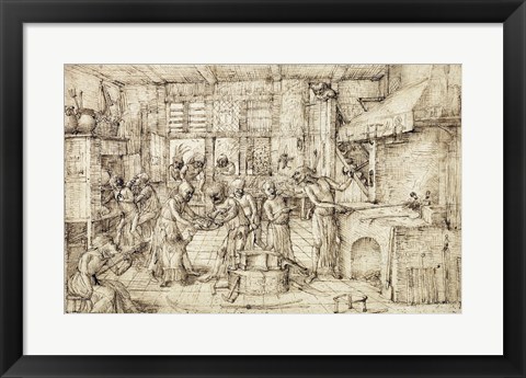 Framed Scene in a Forge Print