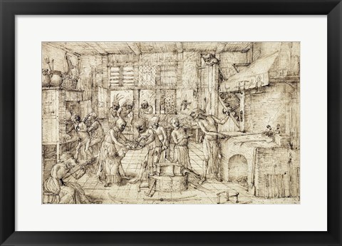 Framed Scene in a Forge Print