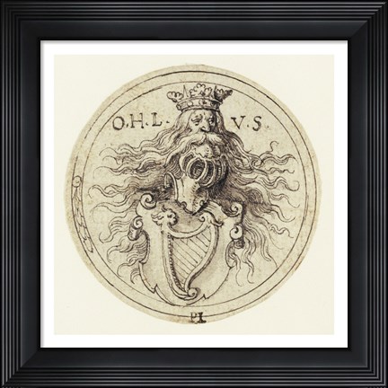 Framed Design for a Bookplate or a Glass Etching Print