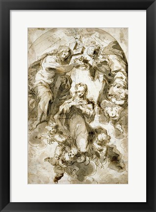 Framed Coronation of the Virgin Print