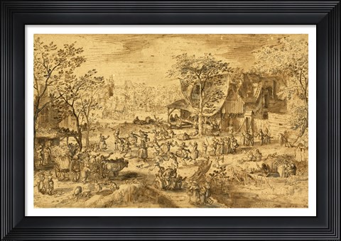 Framed Peasant Kermis Print