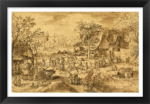 Framed Peasant Kermis Print