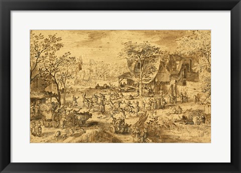 Framed Peasant Kermis Print