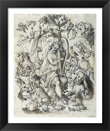 Framed Orpheus Charming the Animals Print