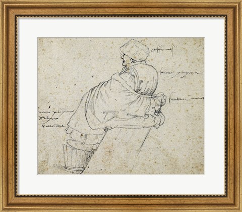 Framed Seated Woman Print